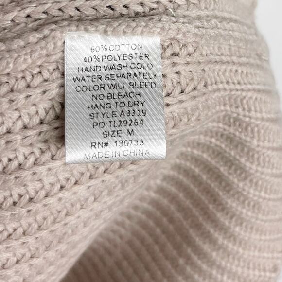 New Umgee Medium M Light Mauve Purple Lace Up Back V Neck Sweater Tunic Cotton - Picture 7 of 8